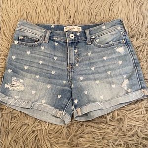 Abercrombie Kids Heart Jean Shorts 11/12